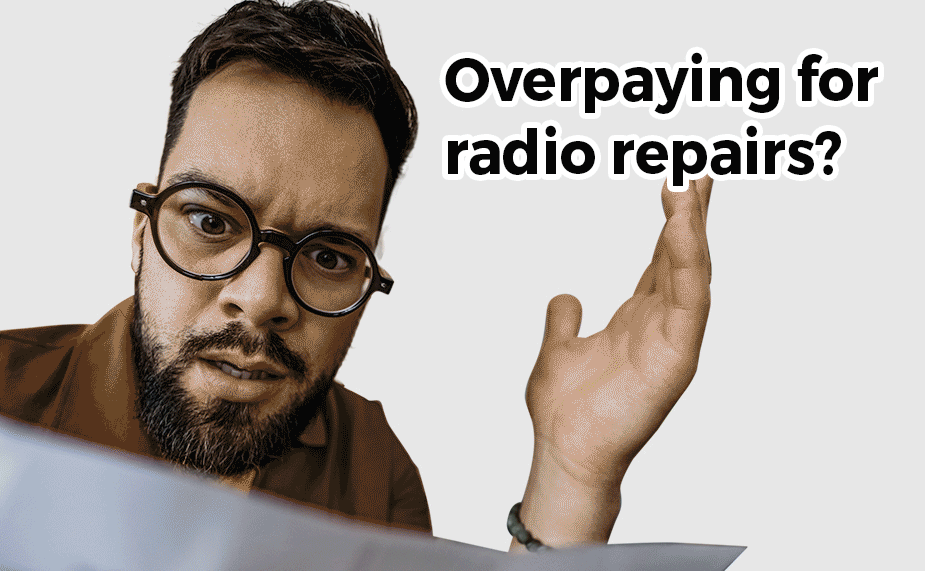 Tired of overpaying for radio repairs? Switch to Haloid — your first repair is on us!