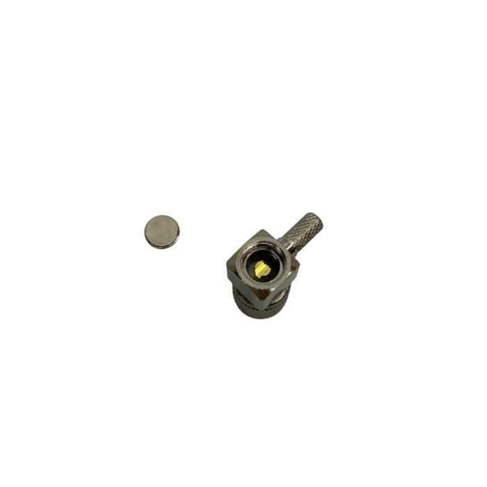Haloid 182323 Right Angle Mini UHF Coaxial RF Connector Plug - 90 degrees - MINI UHF Male Termination Connector