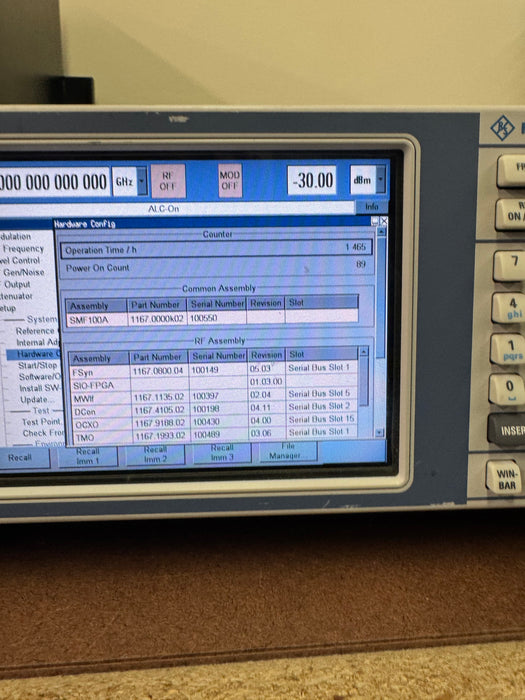 Rohde&Schwarz SMF100A Spectrum Anaylzer / Signal Generator