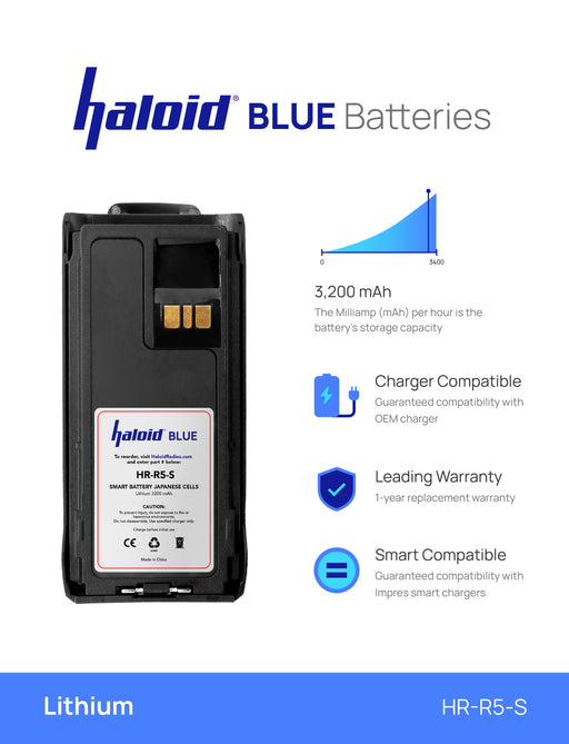 HALOID LITHIUM BATTERY FOR MOTOROLA R5 RADIO