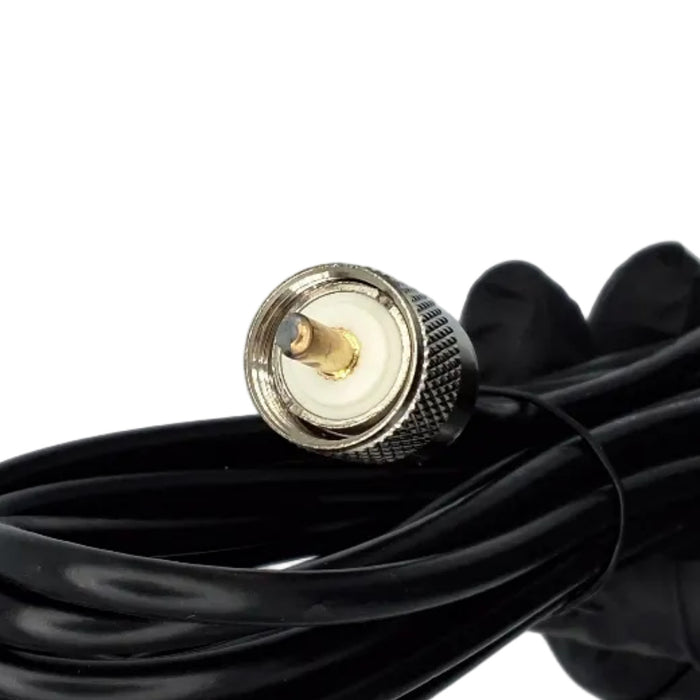 Haloid BLUE NMO 3/4" Permanent Antenna HOLE Mount with 17' Cable and PL-259 Connector - MB8 PL259 - for Kenwood and Icom Mobile Radios - HaloidSolutions.com