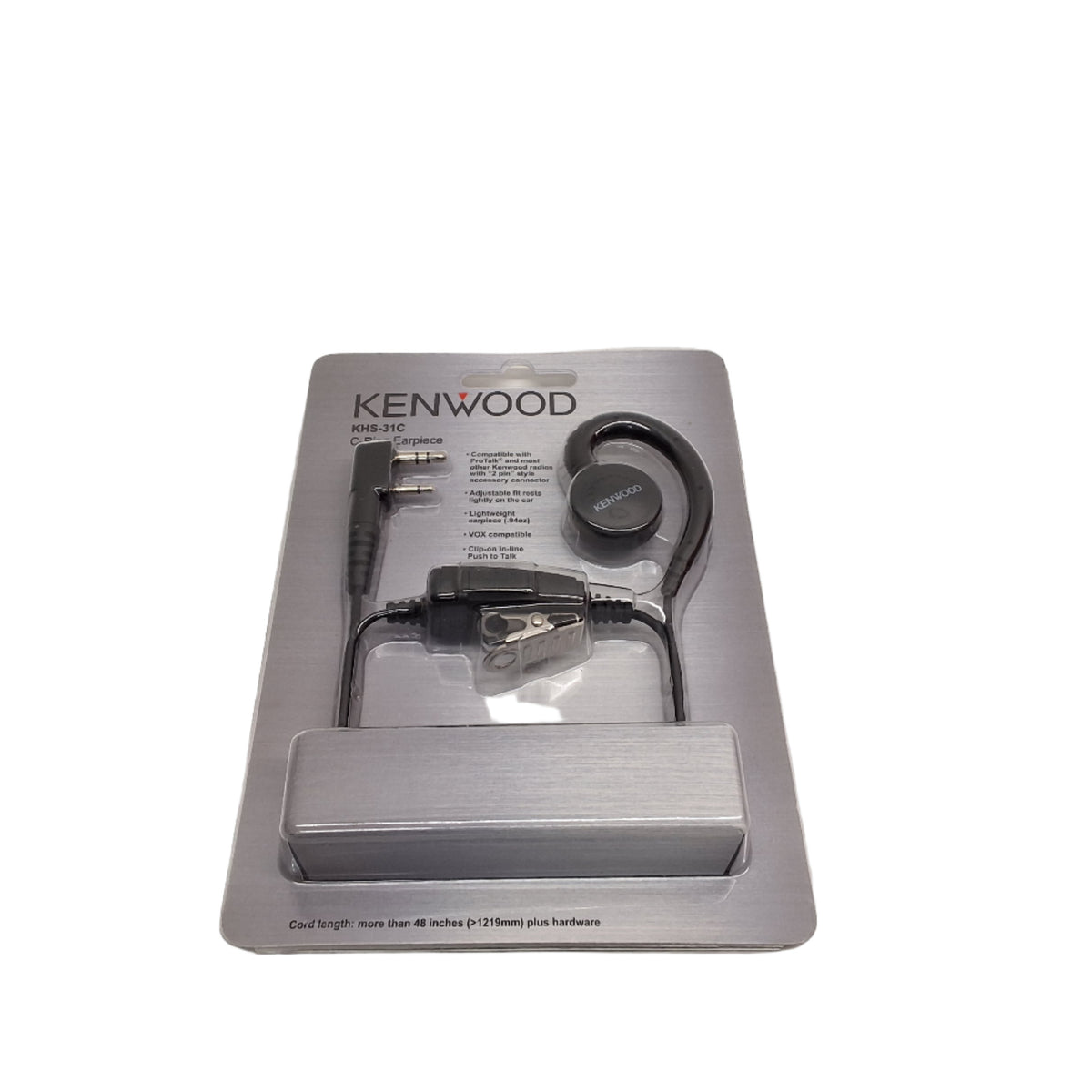 Kenwood KHS-31C C-Ring Earpiece with Microphone and Push To Talk - KHS ...
