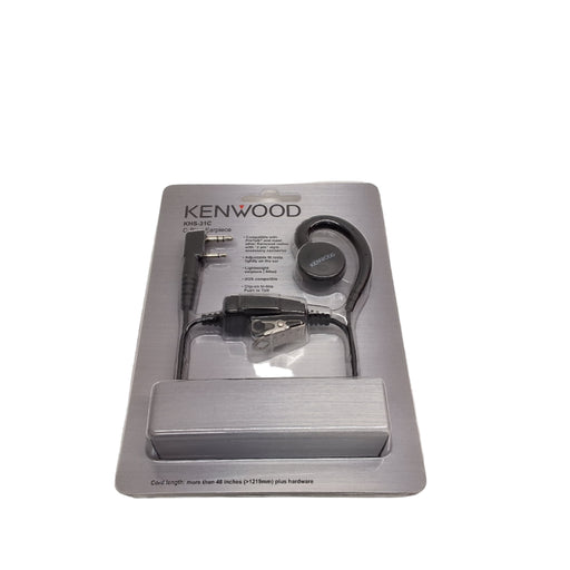 Kenwood KHS-31C C-Ring Earpiece with Microphone and Push To Talk - HaloidSolutions.com