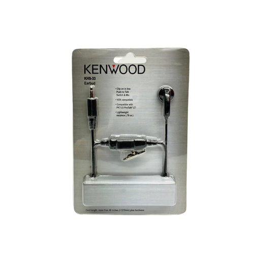 Kenwood KHS-33 Earbud and Microphone with Push To Talk for PKT-23 - KHS33 - HaloidSolutions.com