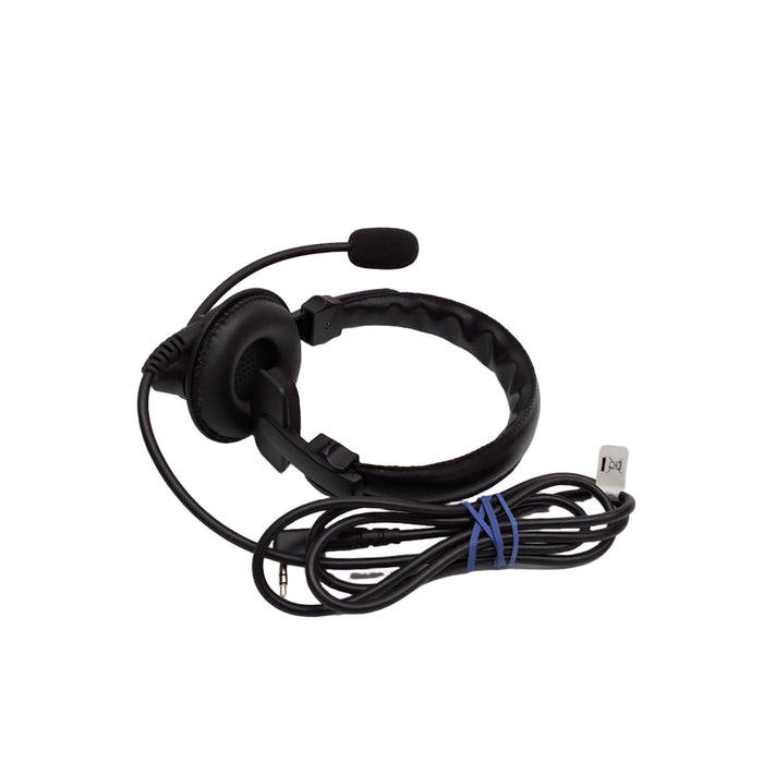 Kenwood KHS-7 Over the Head Single Earmuff and Boom Microphone - HaloidSolutions.com