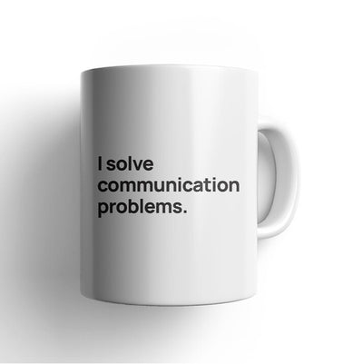 Haloid Solutions Branded Mug - "I solve communications problems."