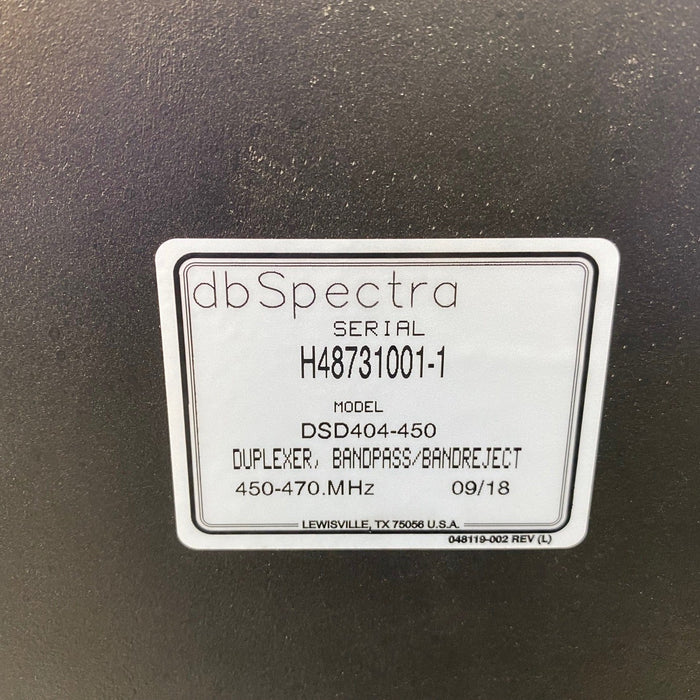 DB Spectra DSD404-450 450-470 MHz UHF Duplexer