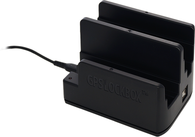 GPS LOCKBOX ACC-CPDTC2-UA2 2-Device Universal Charging Unit (Best used with SHORT optional charging cables USB-C, Lightning or 4-pin Magnetic)