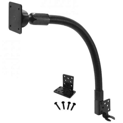 GPS LOCKBOX ACC-GN088-SBH-AMPS Car Seat Rail or Floor Mount with 18" Gooseneck and AMPS Head for Satellite Radios