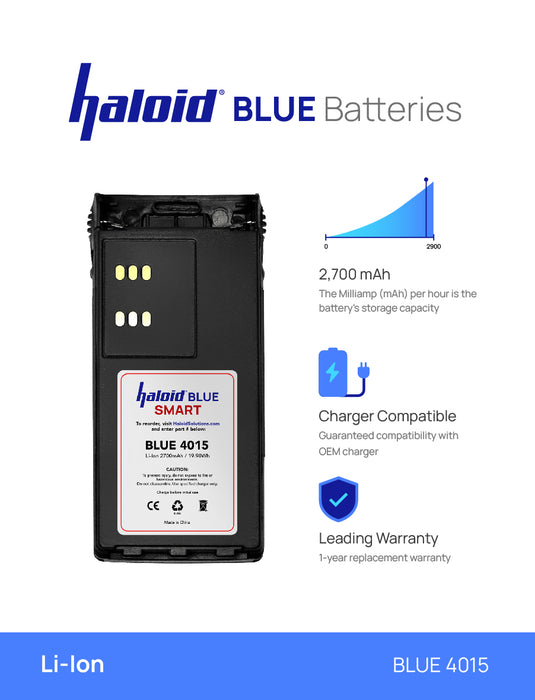 Haloid BLUE 4015 2700 mAh Impres Compatible Lithium Ion Battery for MTX850 HT1200 HT1250