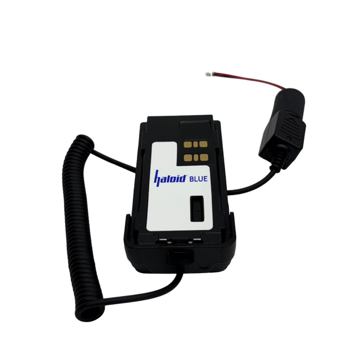 Haloid BLUE Battery 12 Volt DC Eliminator for APX4000 APX900 APX1000 XPR SERIES RADIO XPR7550 XPR3500 XPR7350