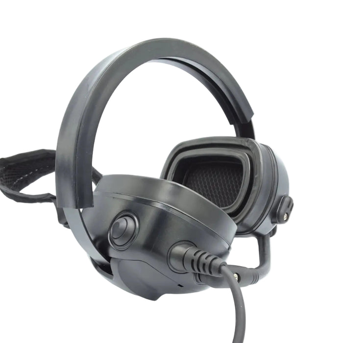 Haloid BLUE H2 Heavy Duty Double Muff XPR / APX Noise Cancelling Headset w/ Push-to-Talk Microphone Switch for XPR6500 XPR7350 XPR7550 XPR7550e XPR7580 APX1000 APX900 APX6000 APX8000 APX4000