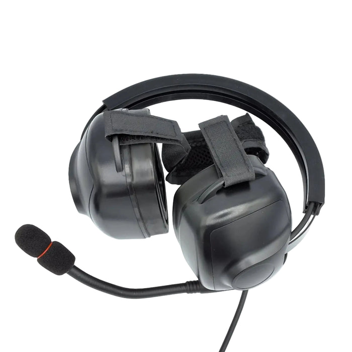 Haloid BLUE H2 Heavy Duty Double Muff XPR / APX Noise Cancelling Headset w/ Push-to-Talk Microphone Switch for XPR6500 XPR7350 XPR7550 XPR7550e XPR7580 APX1000 APX900 APX6000 APX8000 APX4000