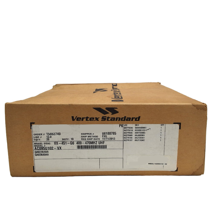 Vertex VX-451 VX-451-G6-5 UHF Portable Radio AC095102-VX AC095102