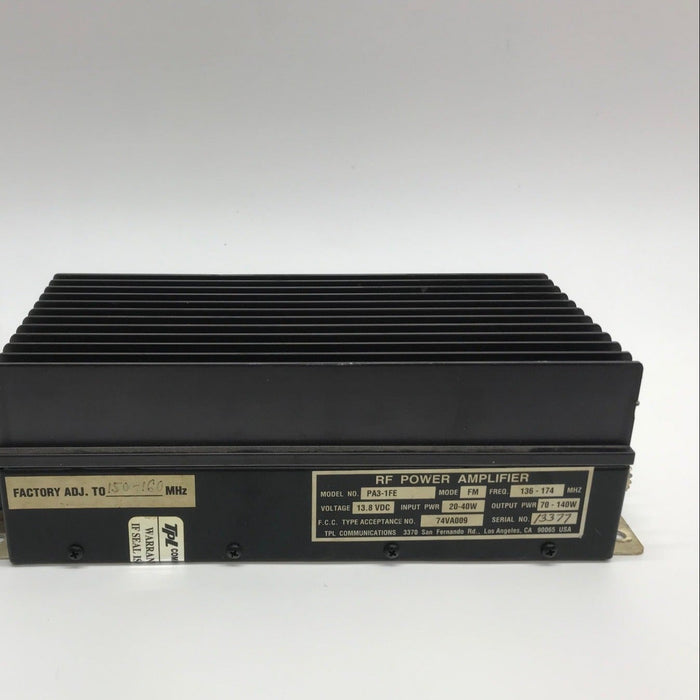 TPL Communications PA3-1FE VHF RF Power Amplifier - HaloidRadios.com