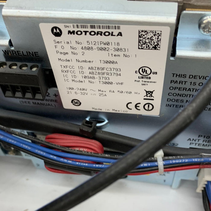 Motorola MTR3000 VHF Base Repeater 16 Channel Analog / MotoTRBO Digital Base Station/ - HaloidRadios.com